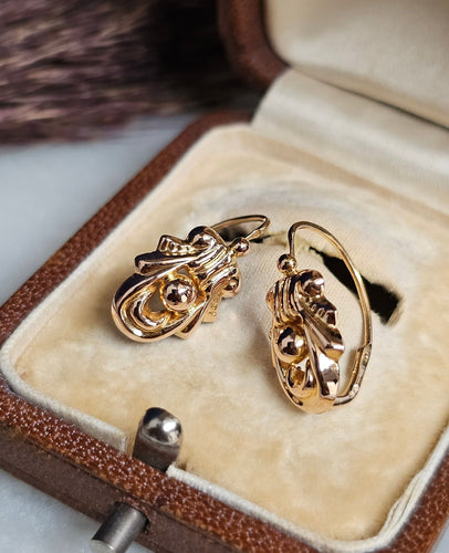 Boucles d'oreilles Boucles d'oreilles Art Déco or rose 58 Facettes 667