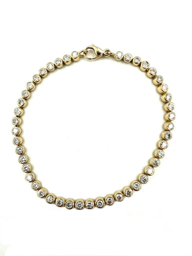 Bracelet Bracelet or rose 18K et diamants 1.38ct environ 58 Facettes