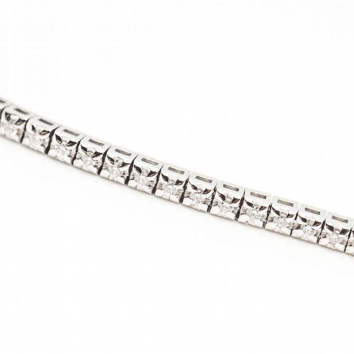 Bracelet Bracelet Rivière en or blanc et diamants 58 Facettes D363128CG