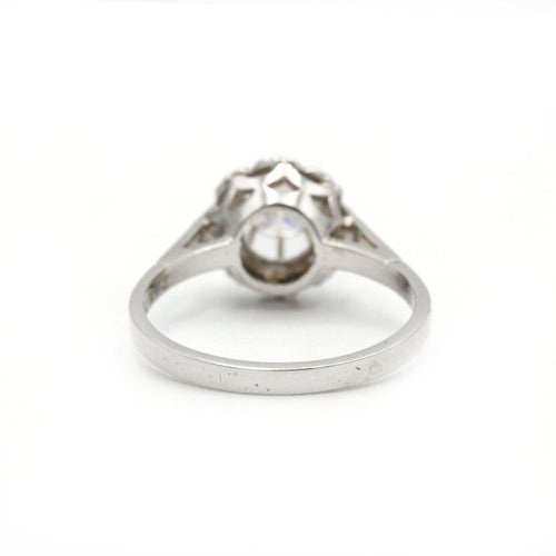 Bague 55 Solitaire - Or blanc et diamant 58 Facettes 1159
