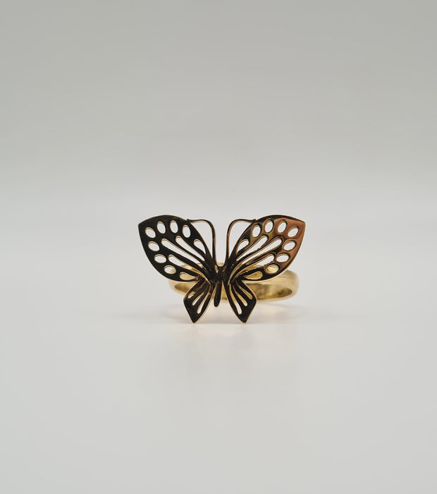 Bague papillon or jaune