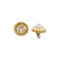 Boucles d'oreilles Clips d'oreilles David Webb, "Boutons", platine, or jaune, diamants. 58 Facettes 34425