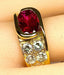 Bague 58 Bague or jaune rubis 2,25 carats et 10 diamants 58 Facettes AB412