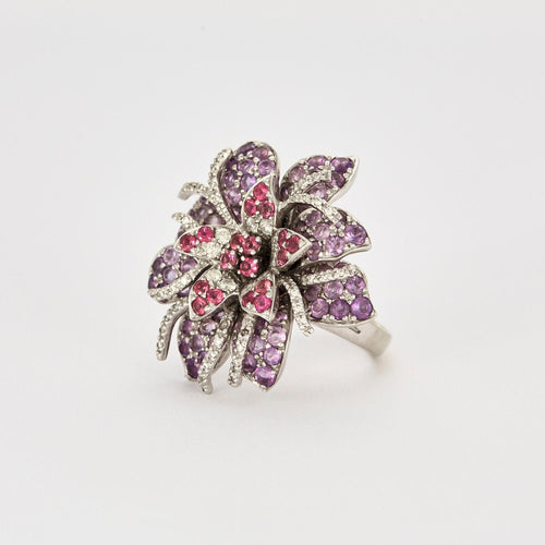 Bague 53 MATY - Bague fleur 58 Facettes 240253