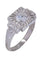 Bague 56 Bague platine art-déco diamants 58 Facettes 089681