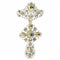 Baroque Brilliance: À la Jeannette Diamond Heart Cross Pendant