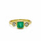 Bague Bague esmeralda 1.0 ct et diamants 0.50 ct en or jaune 18k 58 Facettes 50283