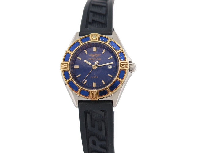 Montre vintage montre BREITLING j class lady d52063 acier 30mm caoutchouc quartz 58 Facettes 265946