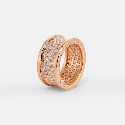 BVLGARI - Bague B.Zero1 or rose diamants 58 Facettes