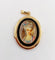 Pendentif Pendentif porte photo or rose, miniature demoiselle et onyx (circa 1900) 58 Facettes A05940