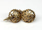 Boucles d'oreilles Boucles d'oreilles anciennes en or des années 1930 avec diamants naturels taille rose et fermoir catalan vintage 58 Facettes E29