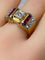 Bague 58 Bague Tank diamants & rubis synthétiques 58 Facettes