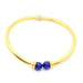 Collier Collier ras de cou Santorin or jaune et lapis-lazuli 58 Facettes 127