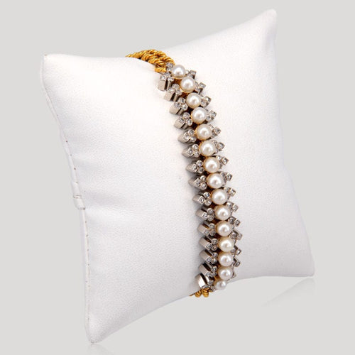 Bracelet Bracelet Napoléon III or jaune, perles et diamants 58 Facettes 34000002