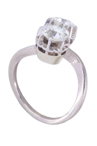 Bague 55 BAGUE TOI ET MOI ANCIEN DIAMANTS 58 Facettes 088321