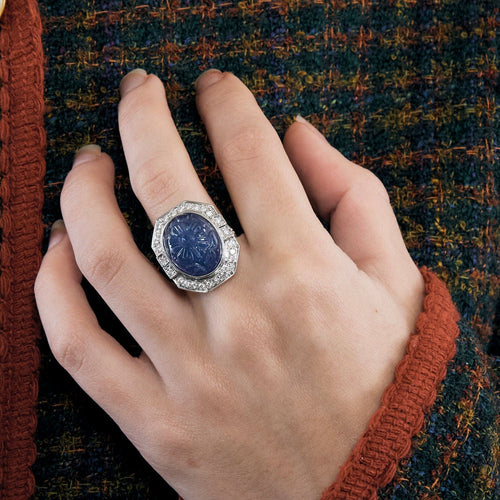 Bague 54.5 BAGUE TANZANITE DIAMANTS 58 Facettes 32300355