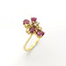 Bague 54 Bague en or jaune rubis et diamants 58 Facettes