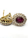 Boucles d'oreilles Boucles d'oreilles or jaune avec rubis et diamants 58 Facettes