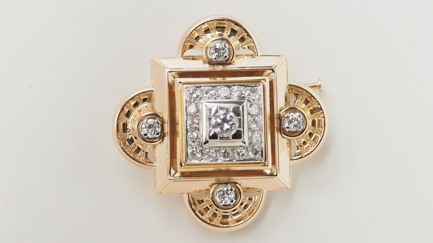 Pendentif Broche pendentif Or Diamants 58 Facettes 32433