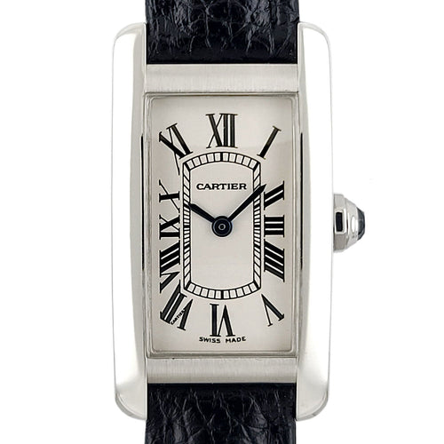 Montre Cartier Tank Américaine 2489 18k White Gold 58 Facettes
