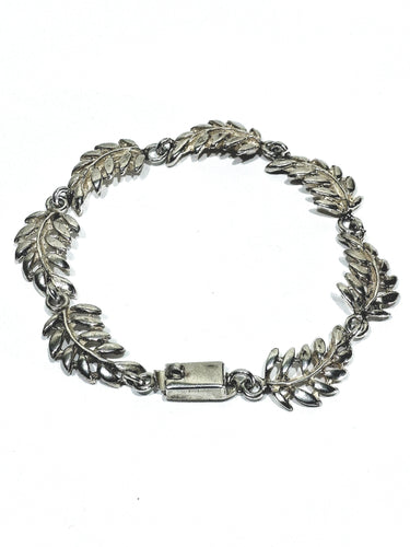 Bracelet Bracelet à motifs de feuilles en argent massif 58 Facettes