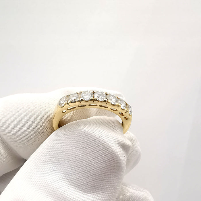 Bague en or jaune et diamants