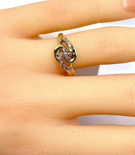 Bague 53 Bague en or et diamants 58 Facettes AB579