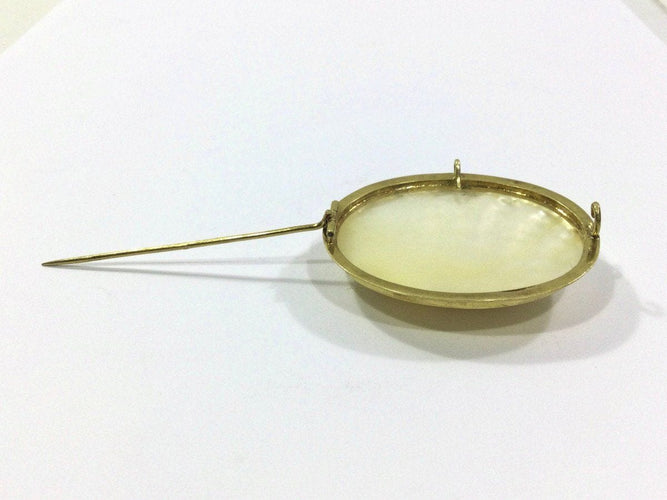 Pendentif Broche pendentif Or Et Nacre 58 Facettes 949001