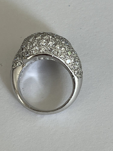 Bague 53 Bague Croisée or gris diamants 58 Facettes LOT 6593