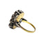Bague 55 Bague début en or et argent avec saphir et citrine 58 Facettes Q133B (950)