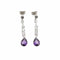 Boucles d'oreilles Boucles d'oreilles or blanc, améthystes & diamants 58 Facettes