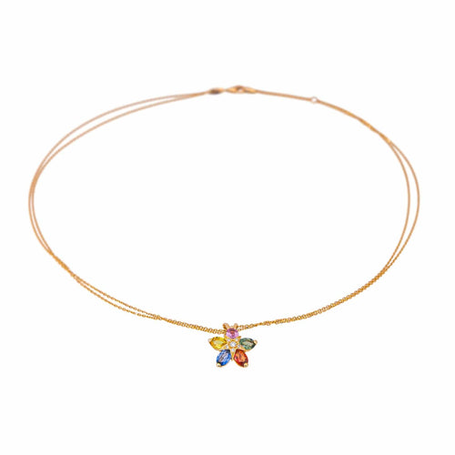 Collier Collier Or jaune Saphir, Rubis 58 Facettes 4421486RV