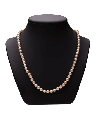 Collier Top Gemme Or jaune 18K Perle crème rosé