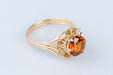 Ring 61 Citrine ring in yellow gold 58 Facettes BGCITV434