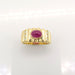 Bague 54 Bague or jaune rubis et diamants 58 Facettes