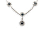 Collier Collier Années 70 en or blanc 18 carats et saphirs, diamants 58 Facettes 23301