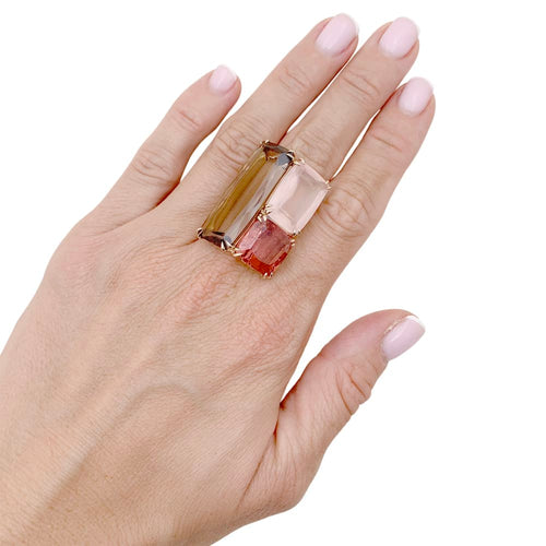 Bague 56 Bague H.Stern, collection "Cobblestones", or noble, pierres de couleur. 58 Facettes 34834