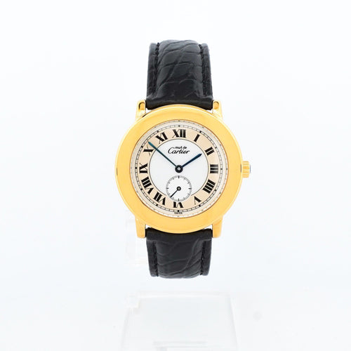 CARTIER - Montre Must Ronde - Ivory roman dial - LM 58 Facettes