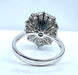 Bague 55 Bague or blanc, saphir 2,11 carats et 10 diamants 58 Facettes AB431