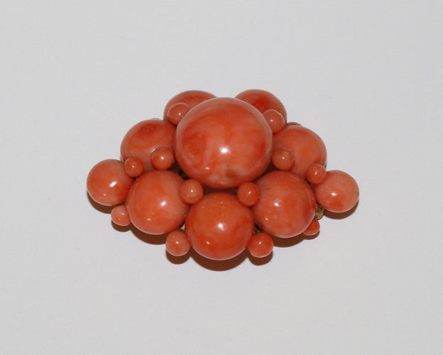 Broche corail Napoléon III