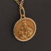 Gold scapular medal chain necklace with scapular medal 58 Facettes E361053