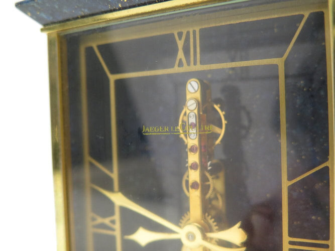 Montre pendule jaeger lecoultre 481 horloge baguette laiton lapis lazuli mecanique 58 Facettes 271807