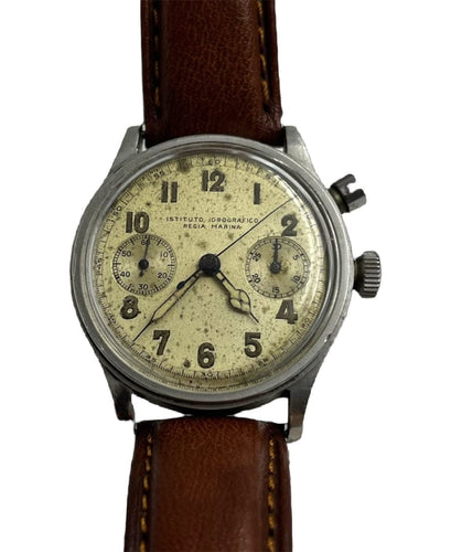 Montre Rare montre mono-poussoir Lemania 15 CHT - Institut hydrographique de la Royal Navy 58 Facettes