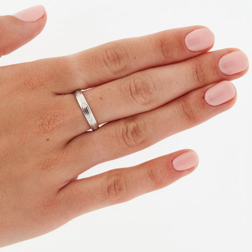 Bague 54 BAGUE DIAMANTS EN OR BLANC 18 CARATS 58 Facettes RÉF 6025/18