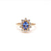 Bague 55 Bague marguerite saphir Ceylan et diamant 58 Facettes Bag.Marg.FA.36-S