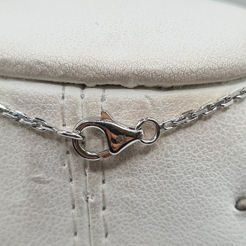 Collier Chaine or blanc 18 carats 58 Facettes