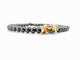 Collier collier double rangs perles hematites noires or jaune 18k & diamants 0.67ct 58 Facettes 272071