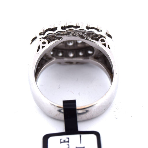 Bague 56 Bague vintage en or blanc et diamants 58 Facettes