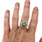 Bague 54.5 BAGUE EN PLATINE DE STYLE ART DÉCO AVEC DIAMANTS ET SAPHIRS 58 Facettes Q258B