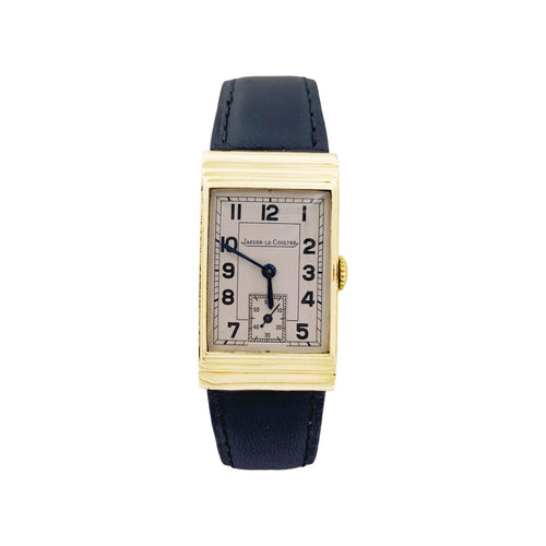 Montre Montre Jaeger Lecoultre or jaune, cuir. 58 Facettes 35126